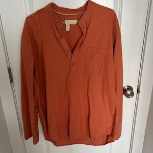Territory ahead Men's XL Cotton Popover Shirt (Burnt Orange)